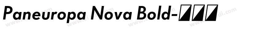 Paneuropa Nova Bold字体转换